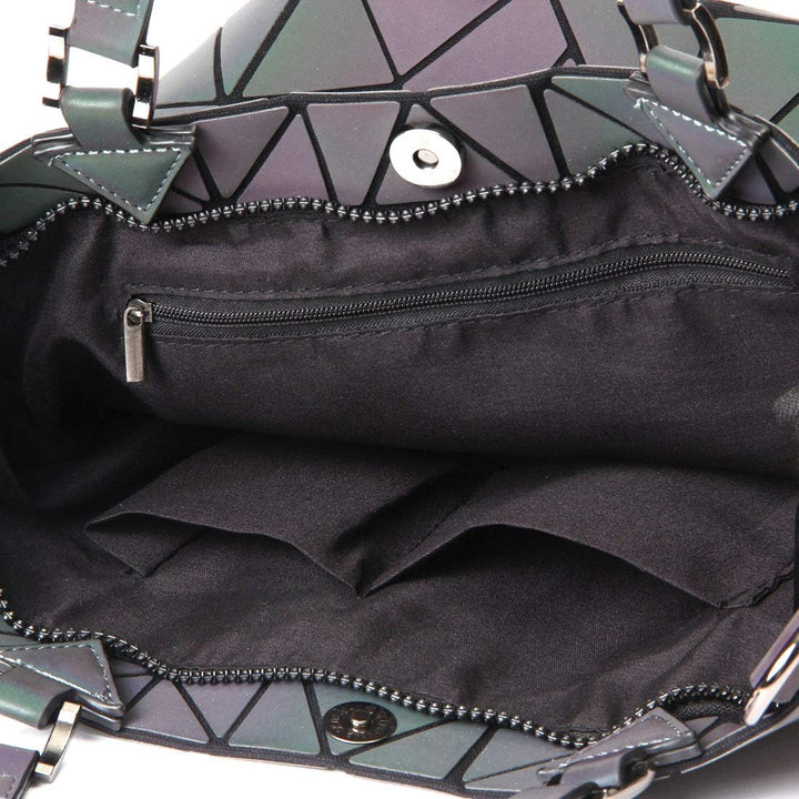FZChenrry Geometrische Tasche Reflektierende Handtasche Damen Holographic Schultertasche Reflektiere