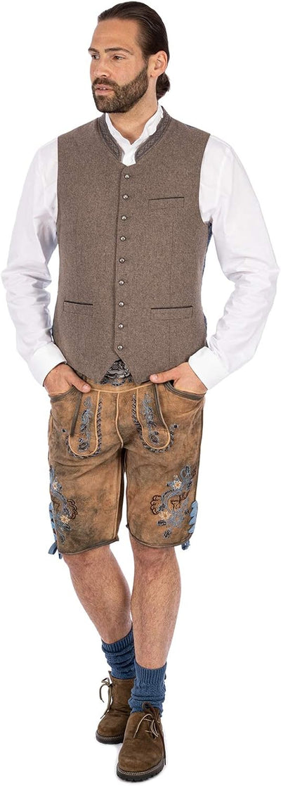 Stockerpoint Herren Lucio Business-Anzug Weste 46 Nuss-blau, 46 Nuss-blau