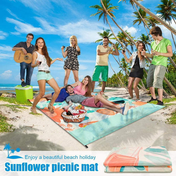 Stranddecke Sandfrei, Sandfeste Stranddecke Wasserdicht, Leicht Und Dünn, Tragbare Strandmatte Faltb