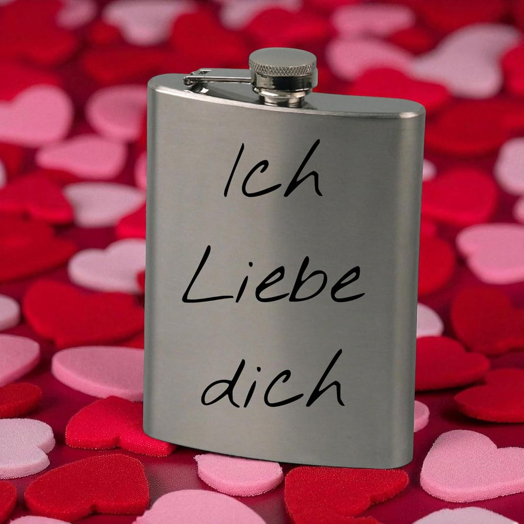 Flachmann mit Gravur, Personalisierte Geschenke Geburtstagsgeschenk für Männer Frauen Partner Freund