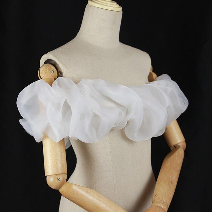 Eleganter Brautschal Für Hochzeitskleider, Schulterfreier Schulterschal Raffungen, Wickelschal Für B