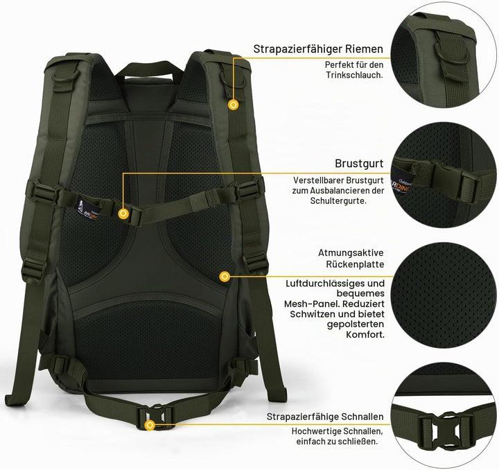 Mardingtop 28L/40L Militär Rucksack Wanderrucksäcke Trekkingrucksack Tactical Molle Rucksack für Cam