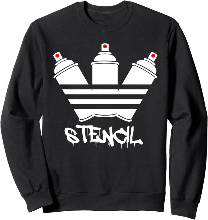Stencil Art Spraydosen rote Düse Sweatshirt
