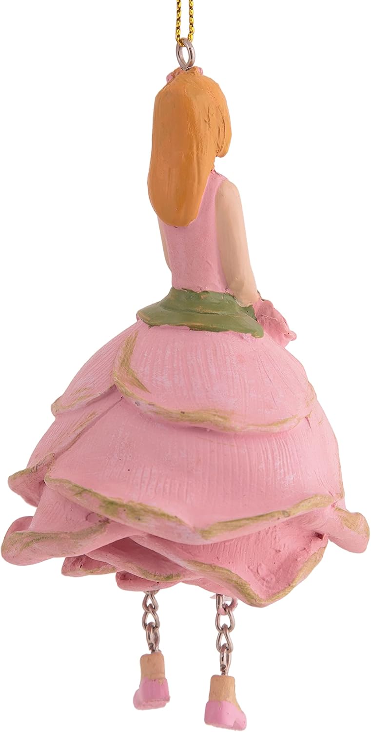 Blumenmädchen Figur Alice Rose Rosa Dekofigur Blumen Garten Figur für Innen Rose Alice, Rose Alice
