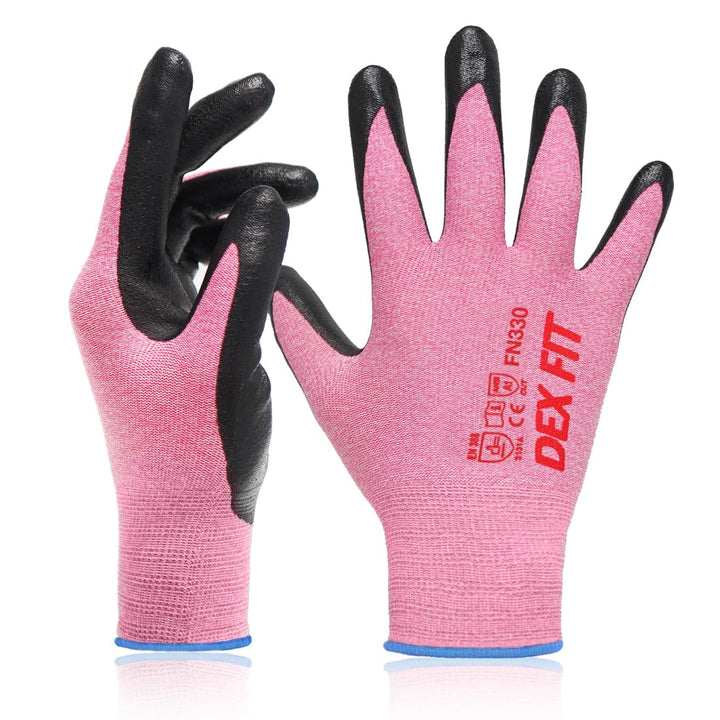 DEX FIT Arbeitshandschuhe FN330-3 Paare, 3D-Comfort Fit, rutschfester Handgriff, mit Schaumnitril be