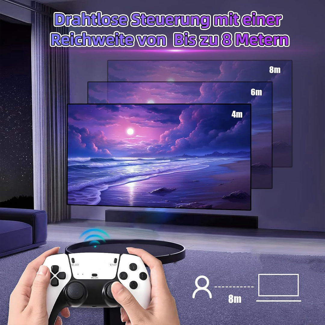M15 Retro Konsole 4k, Tragbare Video Emulator Spielekonsole, Plug and Play Spiel Stick für TV mit 2