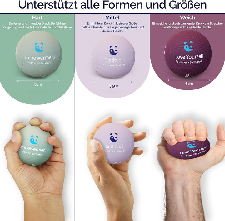 MindPanda Geist & Körper Gel-Stressball für Erwachsene – Handtherapie Anti Stress Bälle Quetschbälle