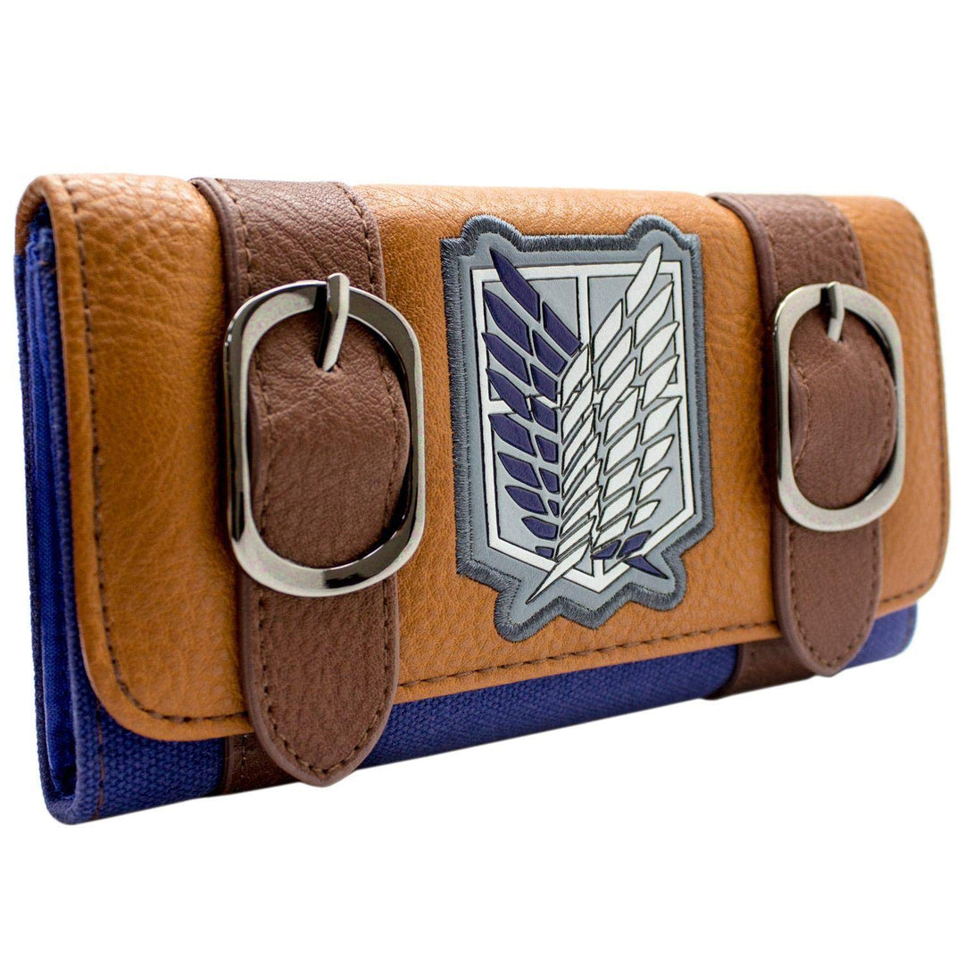 Attack on Titan Wings of Freedom Survey Corps Abzeichen Portemonnaie Tri-Fold Münzfach &amp; Kartenhalte