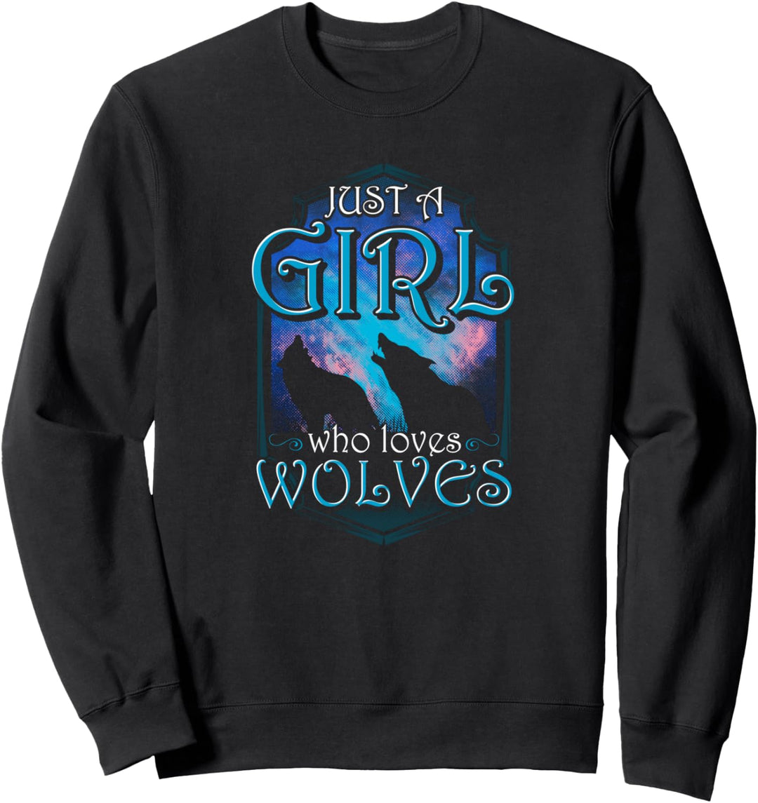 Cute Just A Girl Who Loves Wolves Lone Wolf Sweatshirt