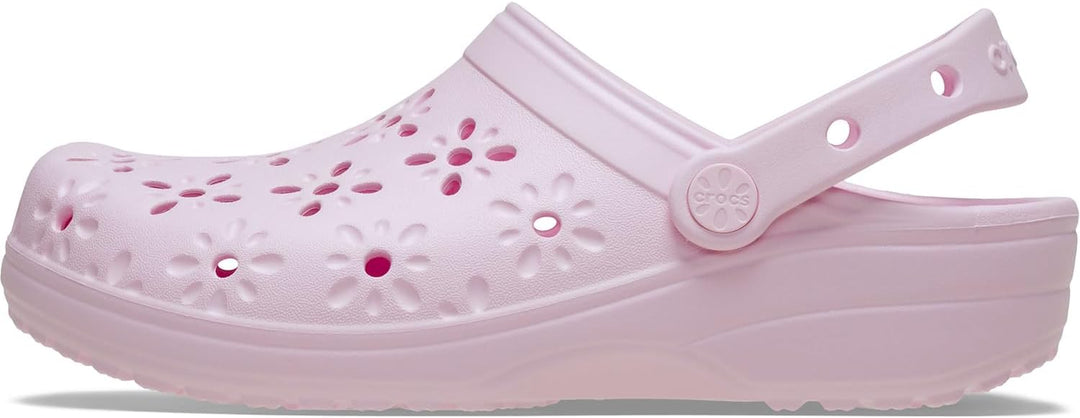 Crocs Classic Floral Cut-Out Clog 34/36 EU Pink Milk, 34/36 EU Pink Milk