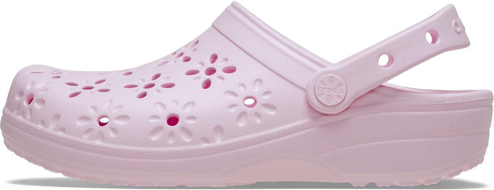 Crocs Classic Floral Cut-Out Clog 34/36 EU Pink Milk, 34/36 EU Pink Milk