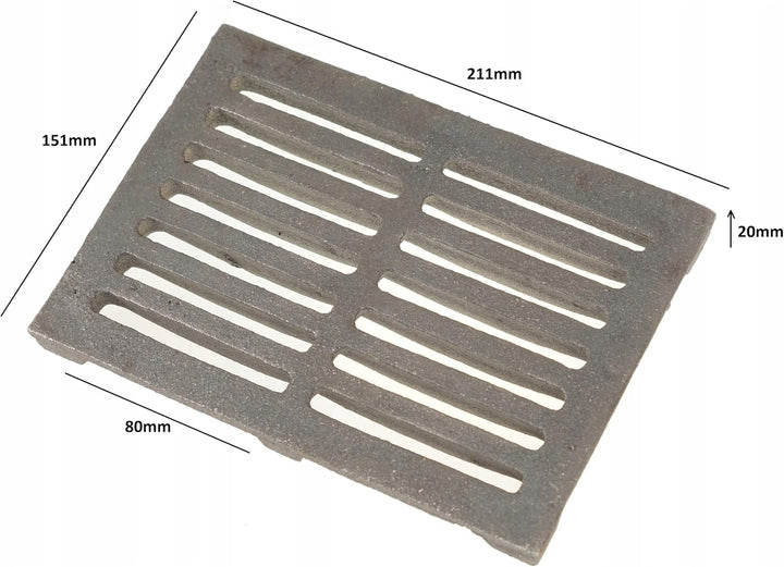 Gusseisen Kaminofen-Rost – Kleiner Ersatz-Rost 210 x 150 mm für Kamin, Küchenofen oder Holzheizung –