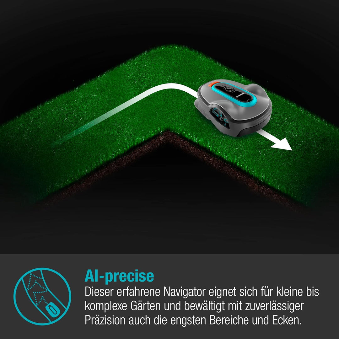 Gardena SILENO life: Mähroboter für Rasenflächen bis 750 m², Bluetooth-App bedienbar, Easy-Passage-F