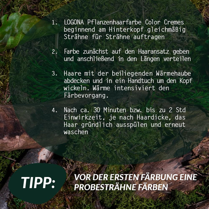 LOGONA Naturkosmetik Pflanzen-Haarfarbe Creme 240 Nougatbraun, Braune Natur-Haarfarbe mit Henna, Bra