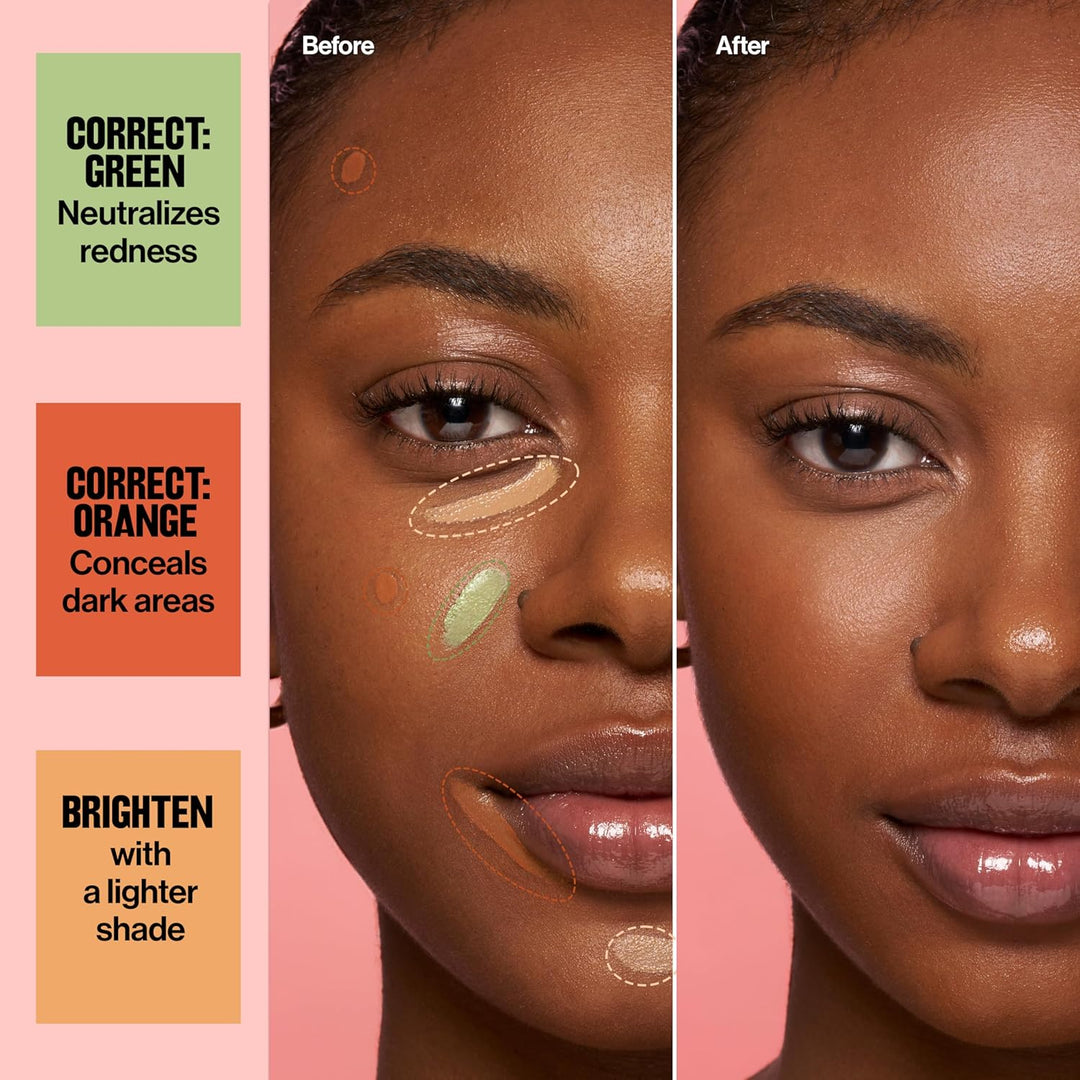 Revlon Glimmer Brightening Concealer, Anti-Concealer, leichte Abdeckung, Vitamin C, Koffein und Stev