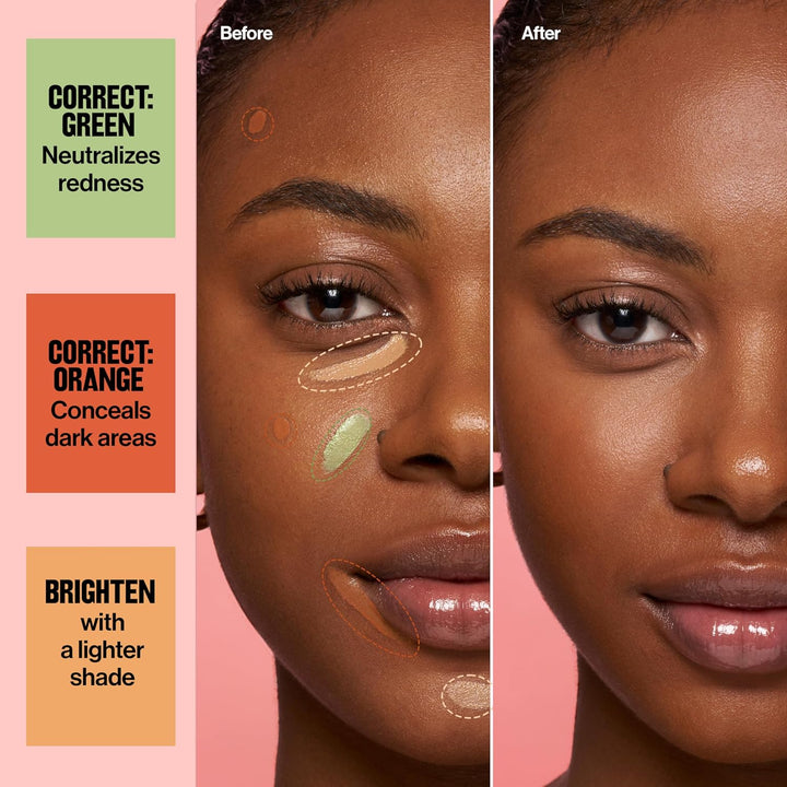 Revlon Glimmer Brightening Concealer, Anti-Concealer, leichte Abdeckung, Vitamin C, Koffein und Stev