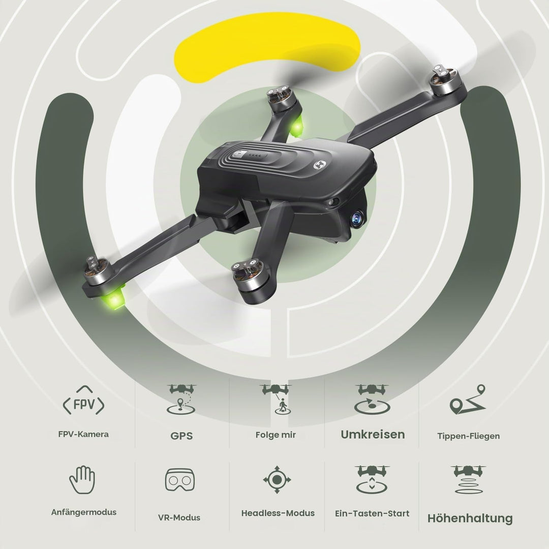 Holy Stone GPS Drohne mit 4K Kamera für Erwachsene, HS175D RC Quadcopter mit 46 Min. Lange Flugzeit,