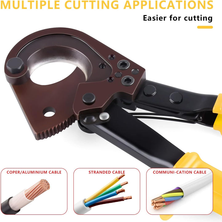 Flytuo Ratschen-Kabelschneider, robustes Werkzeug für Aluminium, Kupfer und elektrische Drähte bis 2
