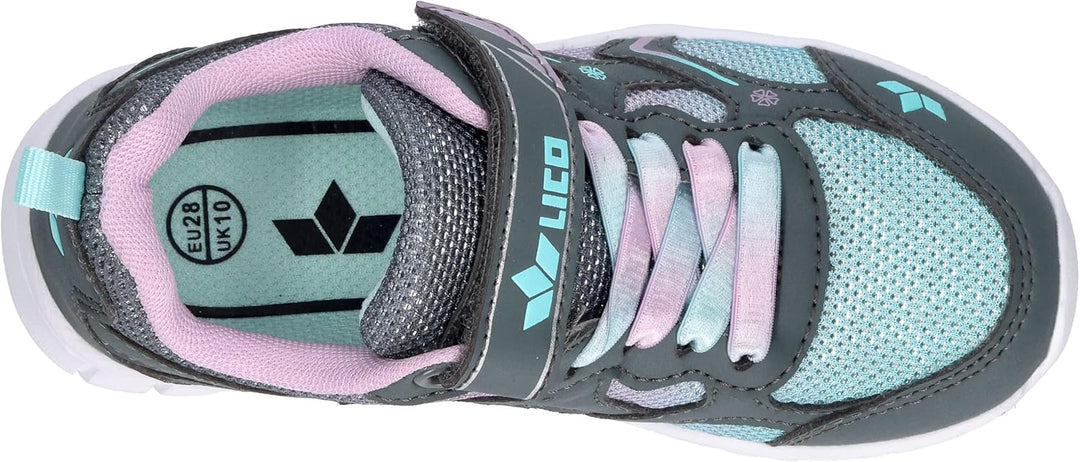Lico Mädchen Alenia Vs Sneaker 21 EU Grau Türkis Lila, 21 EU Grau T&#xFC;rkis Lila