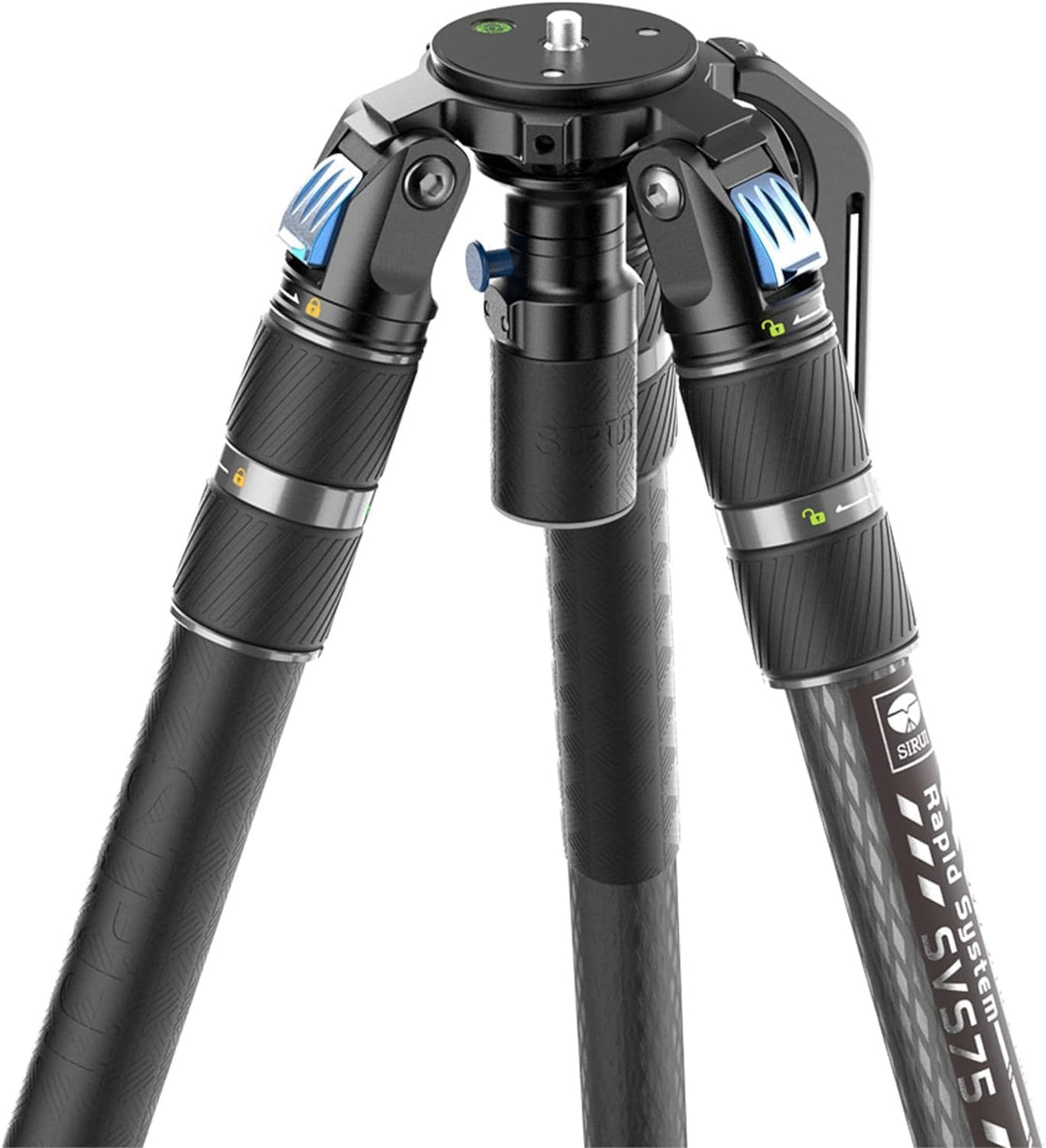 SIRUI SVS75 Rapid System Videostativ, Carbonfaser Stativ 155cm mit einstufiger Höhenverstellung, Mit