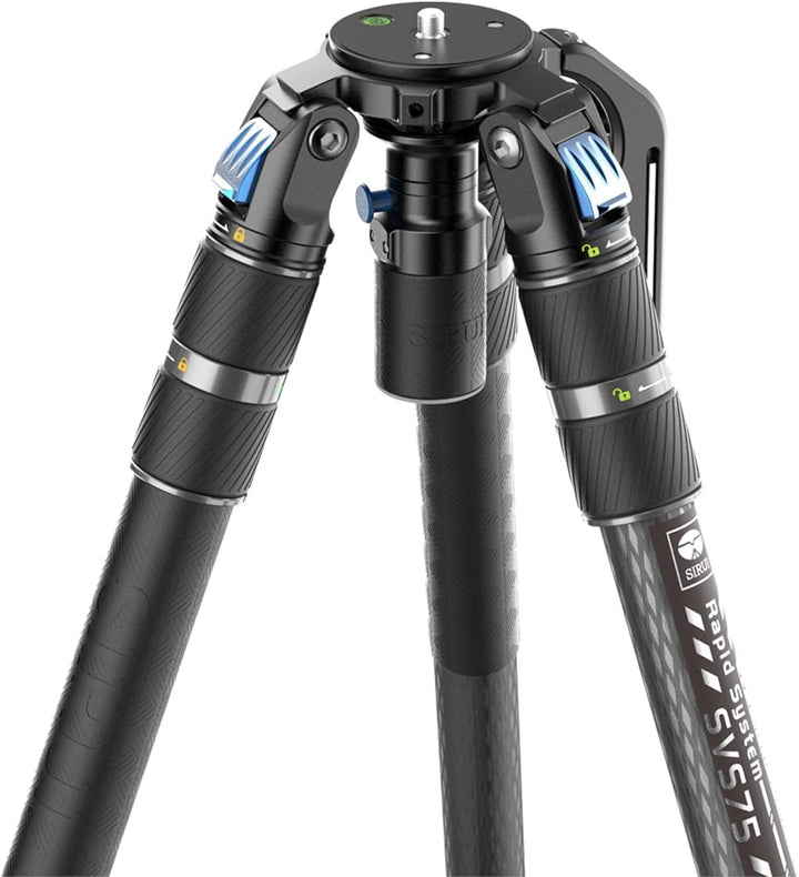 SIRUI SVS75 Rapid System Videostativ, Carbonfaser Stativ 155cm mit einstufiger Höhenverstellung, Mit