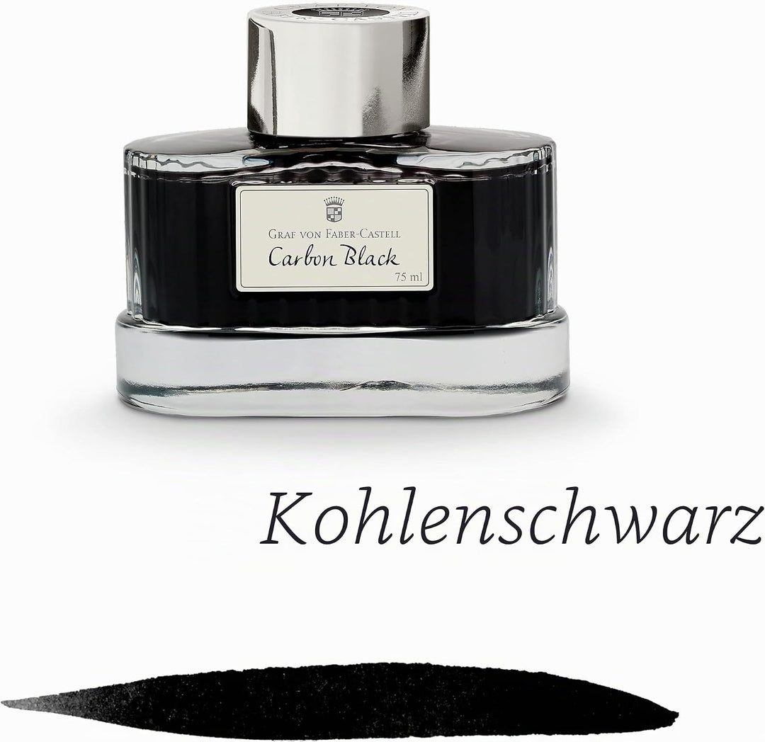 Graf von Faber-Castell 141000 Tintenglas, carbon schwarz, carbon schwarz