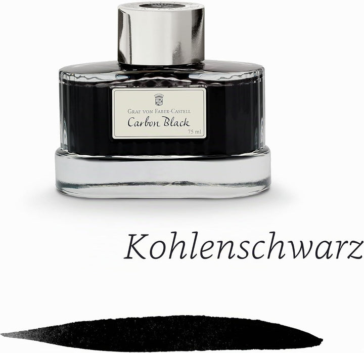 Graf von Faber-Castell 141000 Tintenglas, carbon schwarz, carbon schwarz