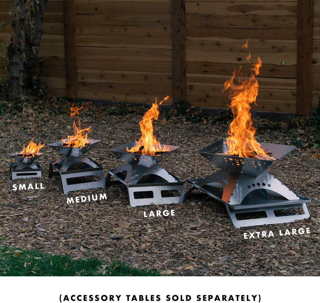Winnerwell Flatfold Feuerstelle - Medium | Portable Edelstahl Feuer Pan