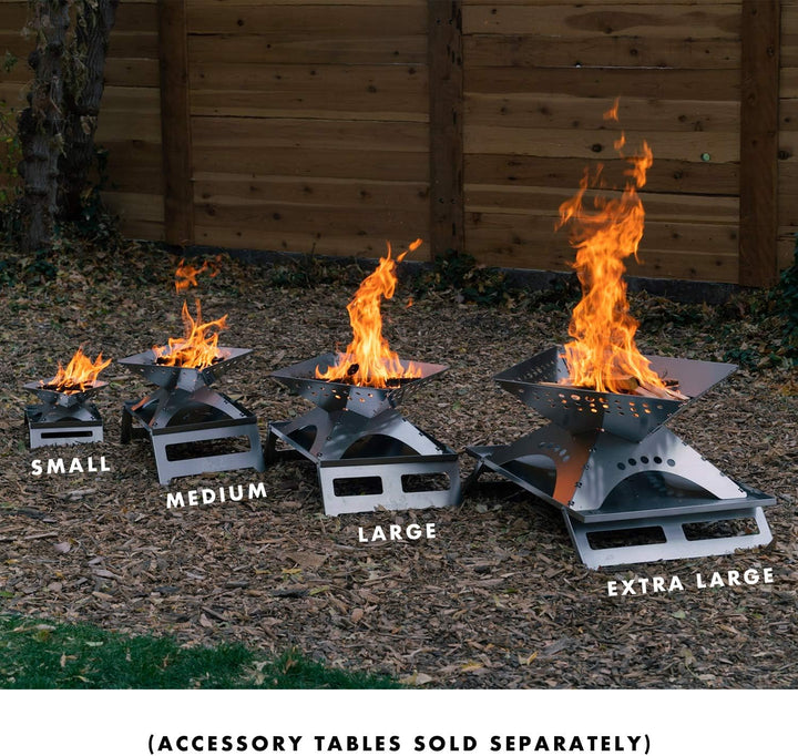 Winnerwell Flatfold Feuerstelle - Medium | Portable Edelstahl Feuer Pan