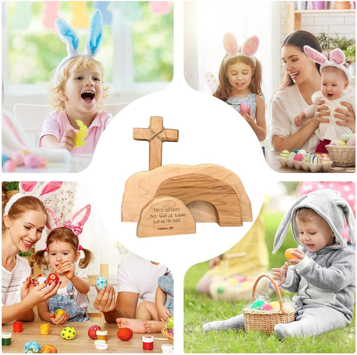 Osterszene Ostern Auferstehungs Szenen Set Osterkrippe Set Mit Mit Dem Leeren Grab Und Kreuz, Jesus