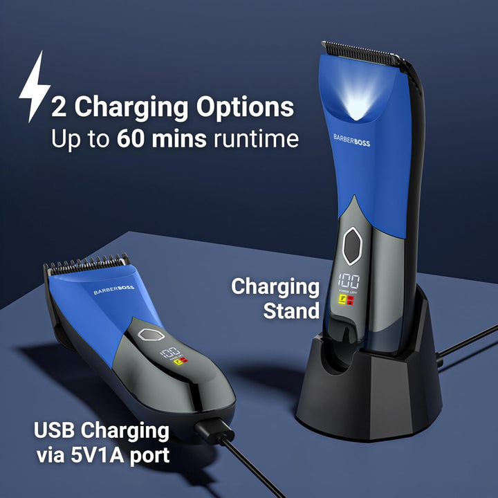 BarberBoss Kabelloser Körper- & Intimschneider Herren, Intimrasierer Männer, Elektrisches Grooming T
