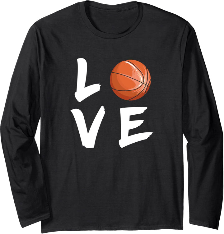 Love Basketball-Spieler Training Design Outfit Herren Damen Langarmshirt