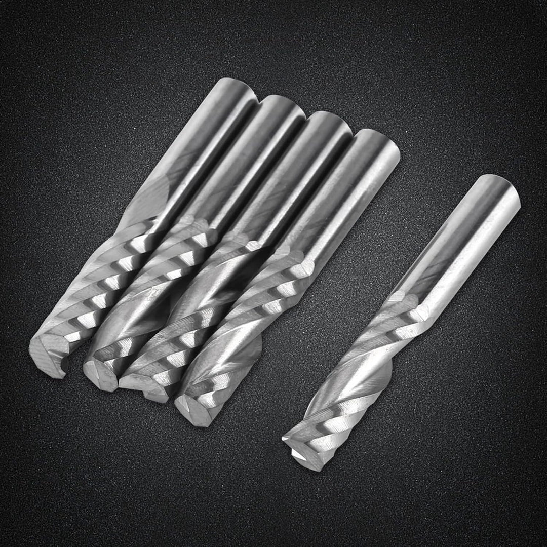 5 stücke 6mm Schaft Hartmetall Single Flute Schaftfräser CNC Router Fräser für Holz Aluminium Stahl