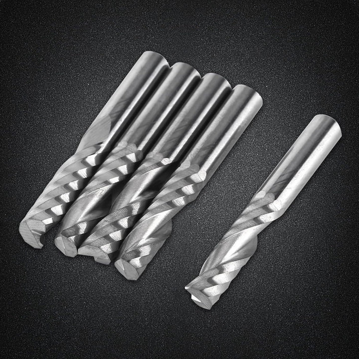 5 stücke 6mm Schaft Hartmetall Single Flute Schaftfräser CNC Router Fräser für Holz Aluminium Stahl