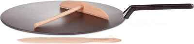 Le Creuset Gusseisen-Crêpespfanne, Inkl. Holzschieber, Ø 32 cm, Rund, Für alle Herdarten inkl. Induk