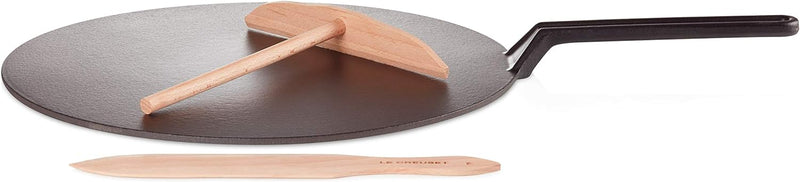 Le Creuset Gusseisen-Crêpespfanne, Inkl. Holzschieber, Ø 32 cm, Rund, Für alle Herdarten inkl. Induk