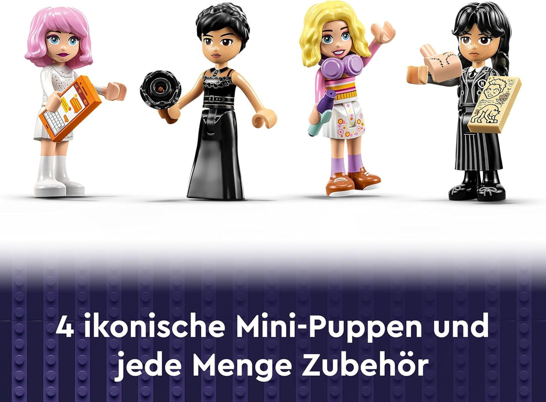 LEGO Wednesday: Wednesdays und Enids Zimmer im Studentenwohnheim, Nevermore Academy zum Sammeln und