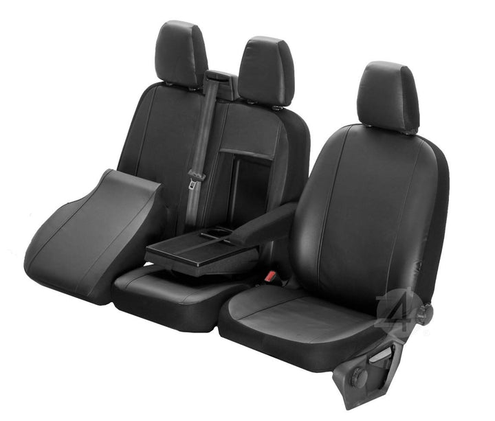 Passgenaue Kunstleder Sitzbezüge VIP geeignet für Iveco Daily ideal angepasst 1+2 (3-Sitzer) Fahrzeu