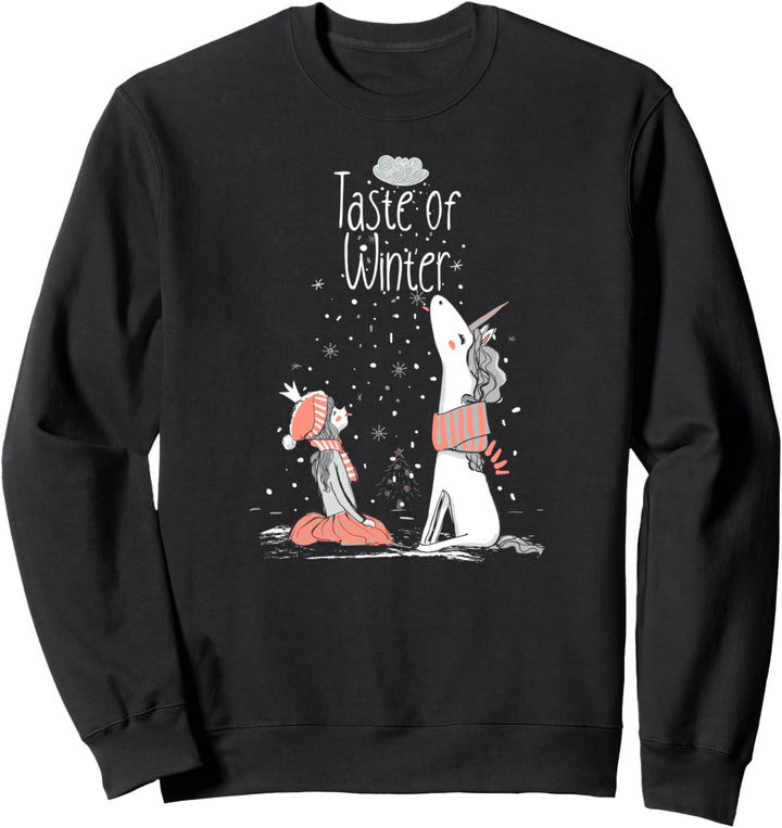 Taste of Winter Geschmack des Winters Einhorn Mädchen Schnee Sweatshirt