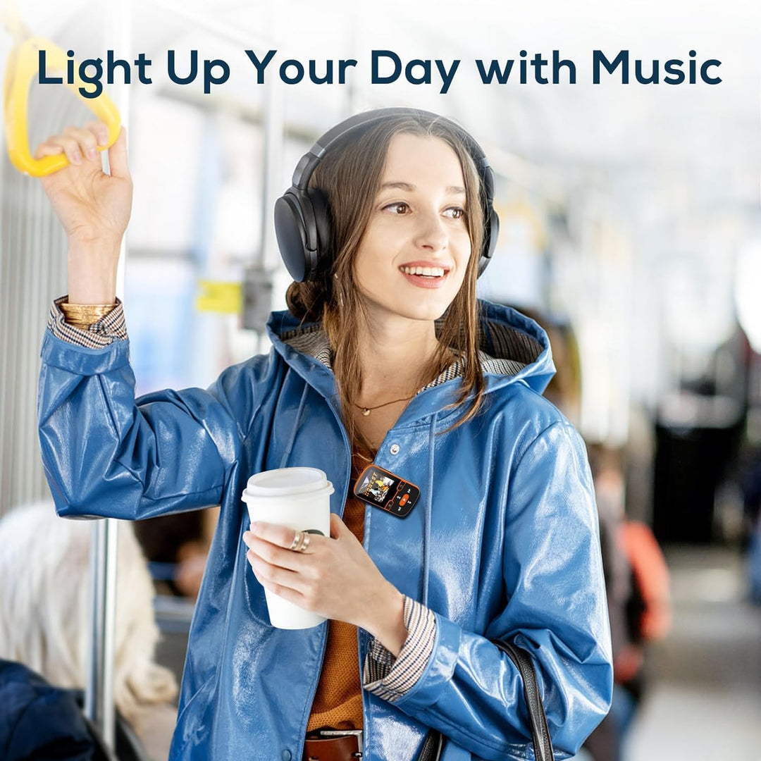 MP3 Player Bluetooth 5.3, Sport Musik-Player mit 16GB internen Speicher, UKW-Radio, E-Book, Schrittz