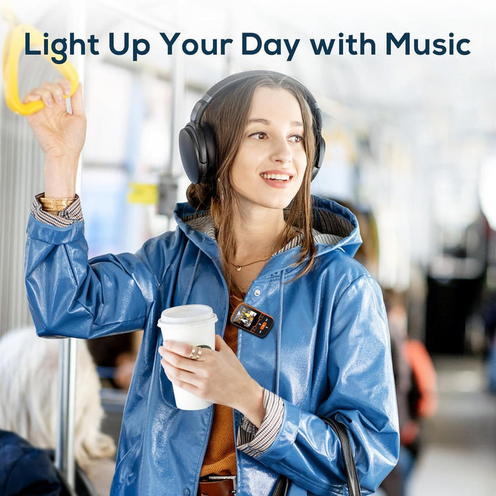 MP3 Player Bluetooth 5.3, Sport Musik-Player mit 16GB internen Speicher, UKW-Radio, E-Book, Schrittz