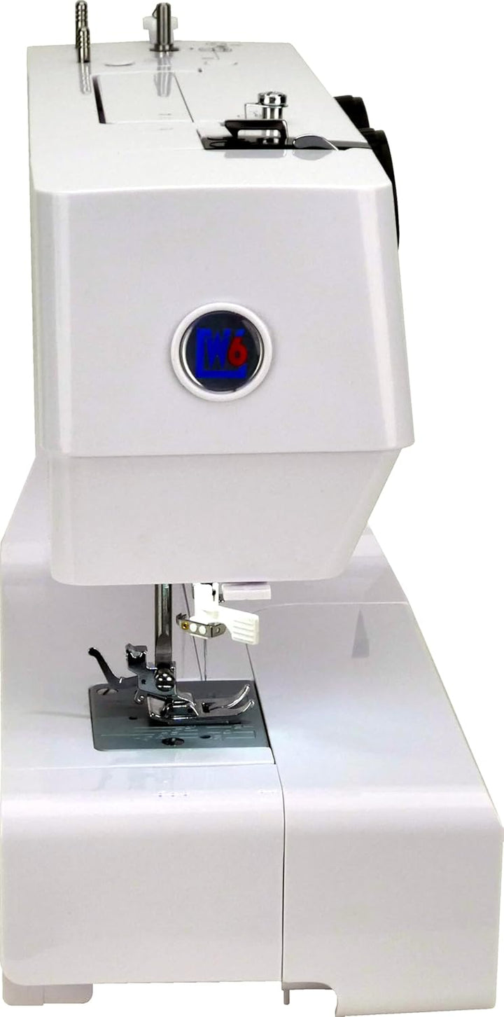 W6 Nähmaschine N 1800 Pro mit 25 Programmen | Freiarm | automatischer Einfädler | CB-Greifer | Knopf
