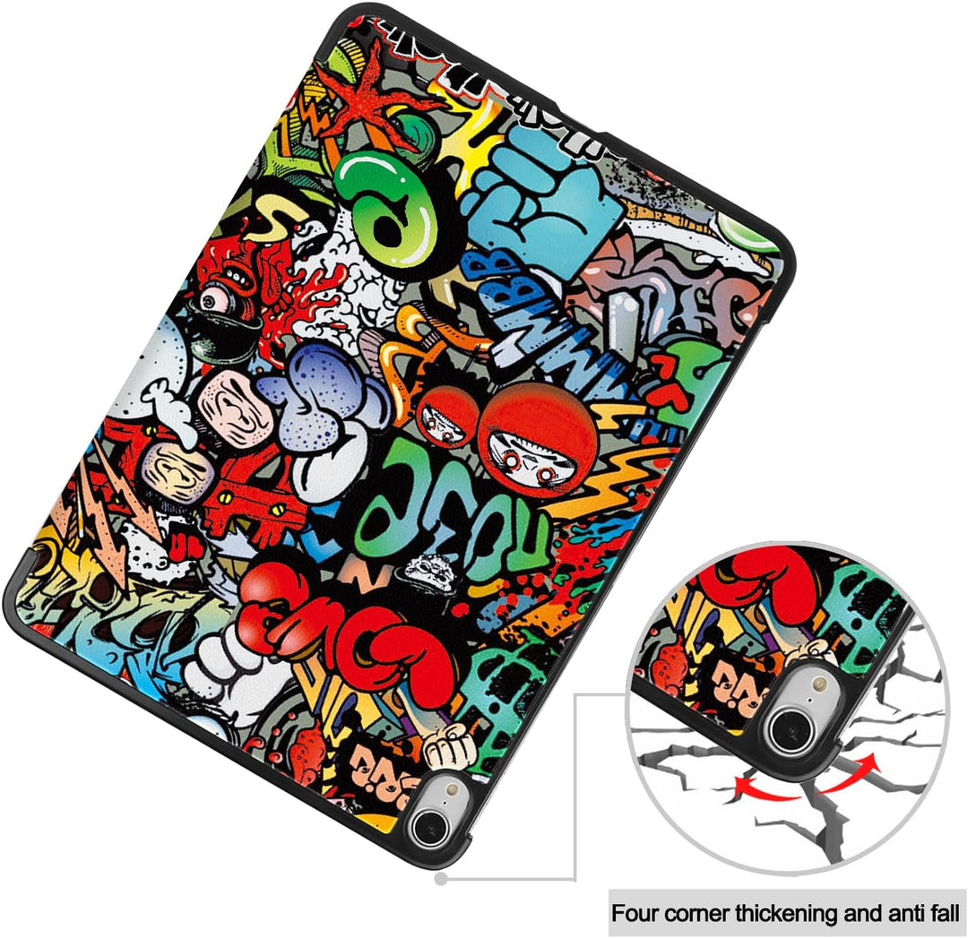 Hülle für iPad Air 13" 2025(M3),Schlank Leicht PU Leder Tasche Schutzhülle Flip Folio Dreifach Ständ