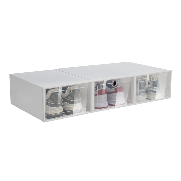 20/24 StüCk Transparent Schuhbox, 33 * 23 * 14cm Stapelbar Schuhboxen Kunststoff Transparent Aufbewa