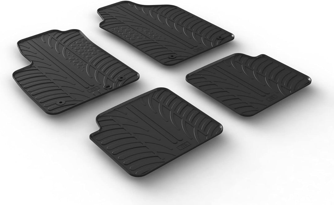 Gledring Satz Gummimatten kompatibel mit Fiat 500 2013-2019 & 2019- (T Profil 4-teilig)