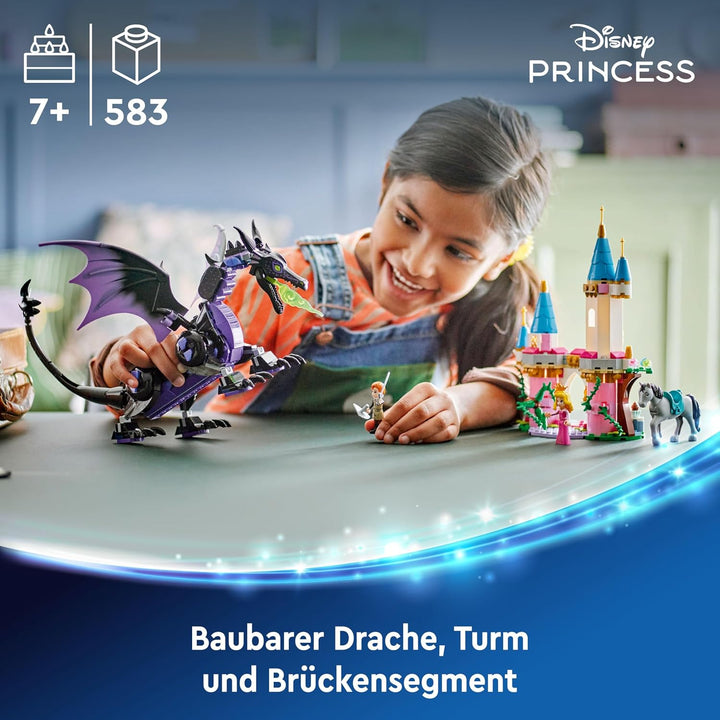 LEGO ǀ Disney Princess Malefiz als Drache, Fantasy-Spielset für Kinder und Fans von Dornröschen, Ges