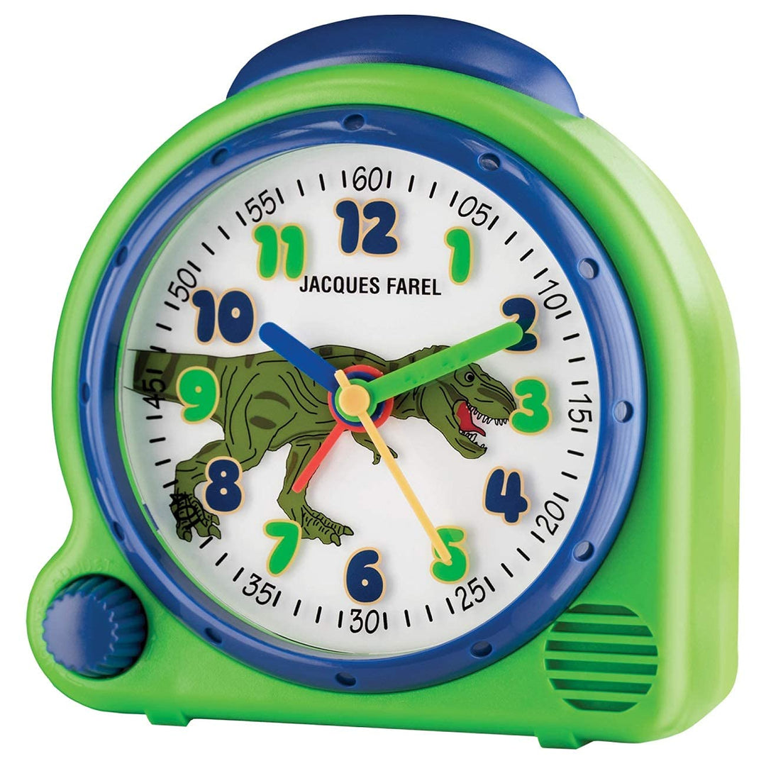 JACQUES FAREL HappySound Kinderwecker grün mit Dino Sound, Lautstärkeregelung AVC 13DINO
