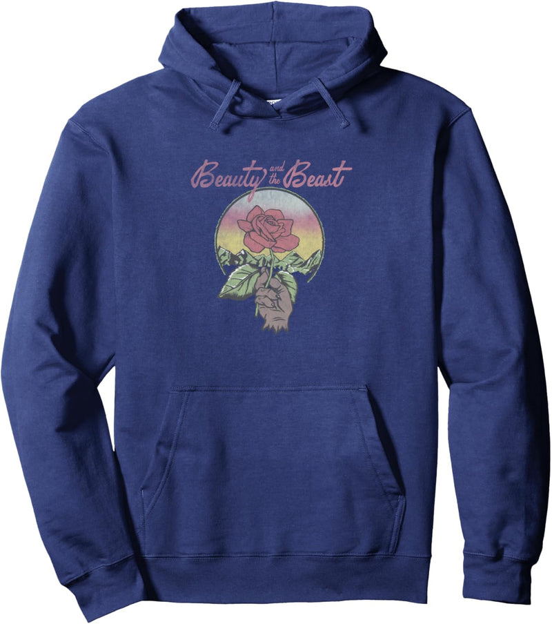 Disney Beauty And The Beast Cartoon Rose Portrait Pullover Hoodie