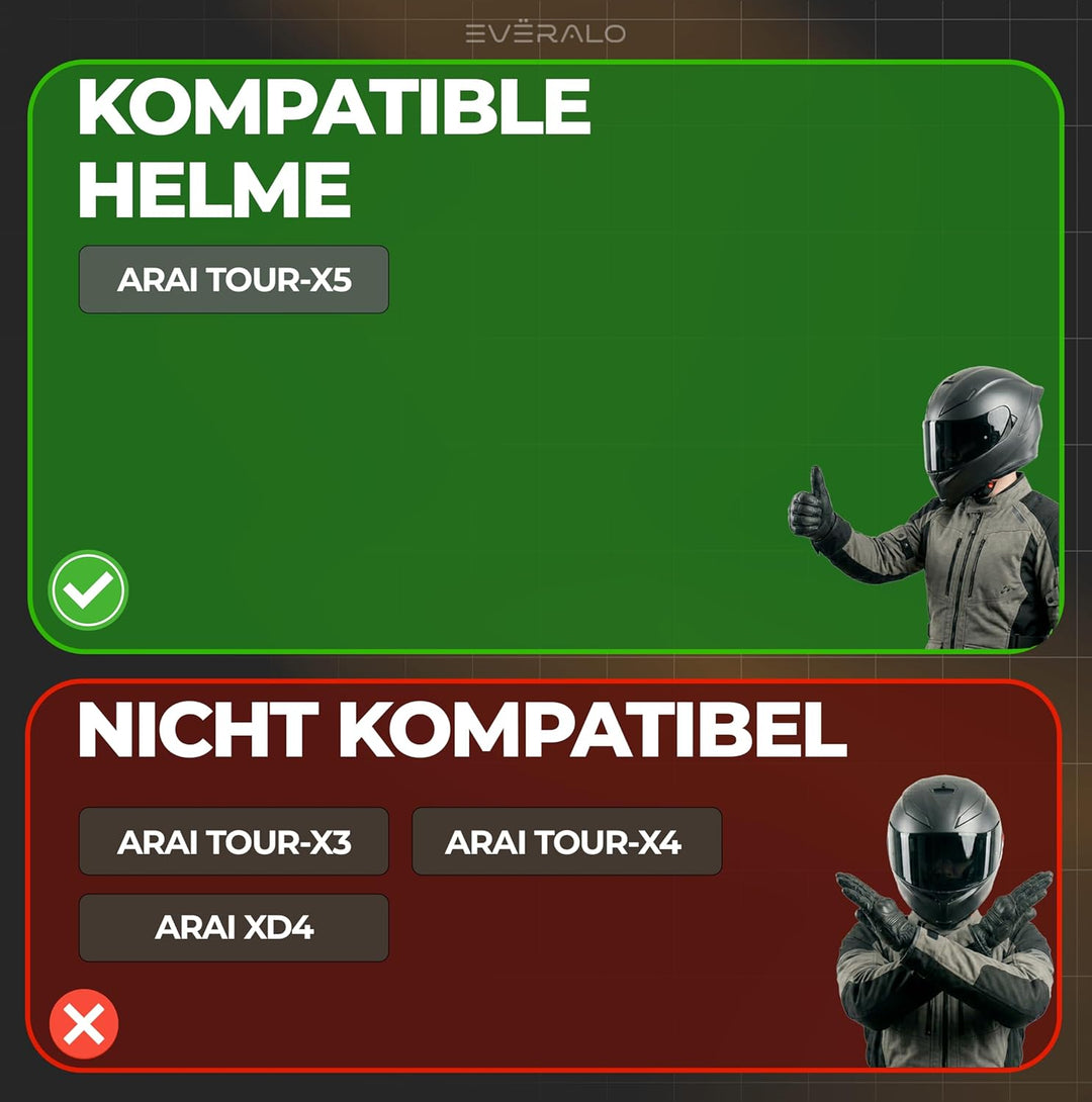 Antibeschlag Linse Kompatibel mit Visier Arai Vas-A - Tour X5 - Tc5 – Antifog Folien Einsatz Spezifi