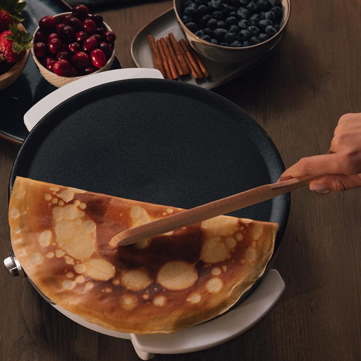 Cecotec Elektrische Crêpes-Maschine Fun Creepy, 1200W, Antihaftbeschichtung, Abstandswalze und Spate